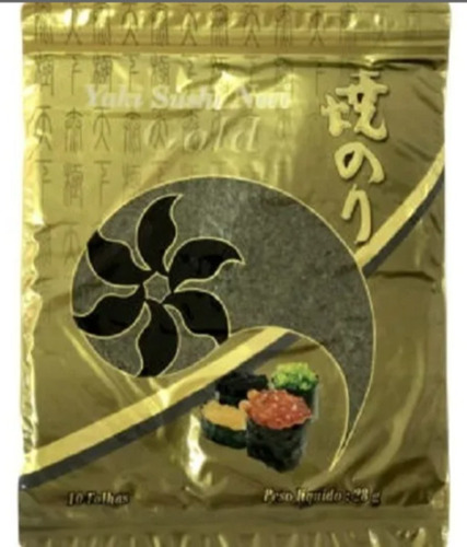 Alga Yaki Sushi Nori Gold Especial Pct De 140g Com 50 Folhas