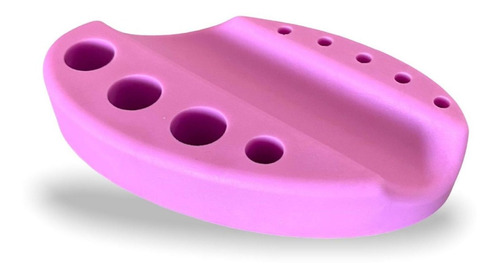 Suporte Base Dermógrafo Batoque E Tebori Em Silicone Rosa