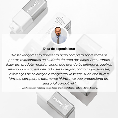 Creamy Skincare Eye Cream 15g | Ação Anti-Idade, Peles com Manchas, Atenua Coloração Escura das Olheiras, Sem Fragrância | Uso Diurno e Noturno, Todos os Tipos de Pele