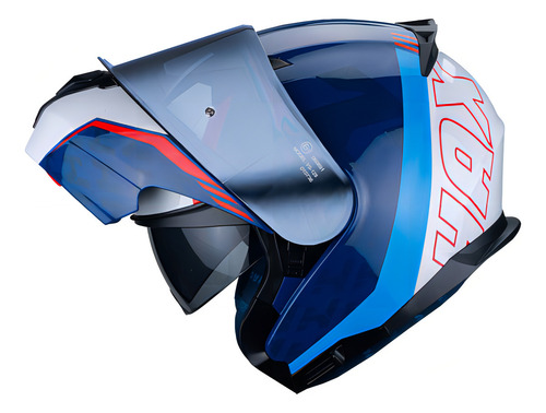 Hax Amatista Wind Casco Moto Color Azul/Blanco/Rojo Tamaño Del Casco Xl