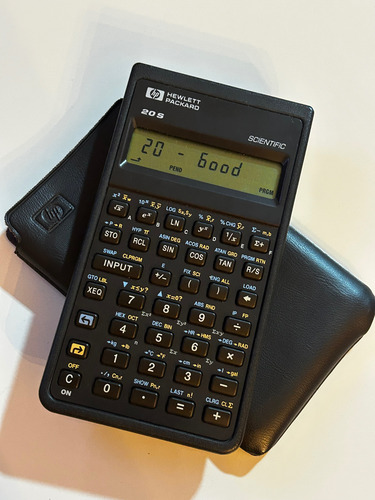Calculadora Hp 20s Científica C/ Capa Original Rara Preto (Usado)