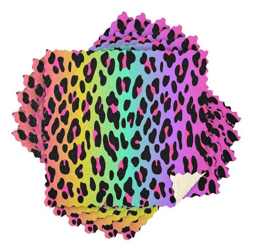 Paquete De 6 Paños De Cocina Con Estampado De Leopardo Y Arc