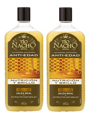  Pack Tio Nacho 02 Shampoo Antiedad 415ml C/u