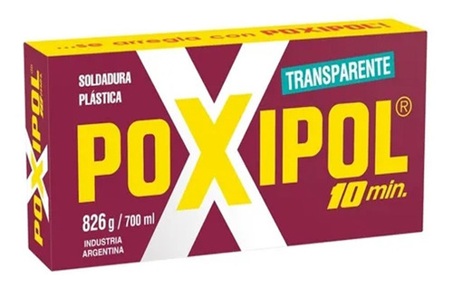 Poxipol Soldadura Plástica 10 Min Transparente 826g/700ml