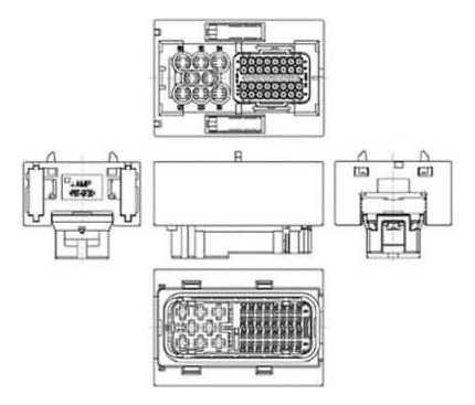 Te Amp 1473244-1 Micro Quadlock System Series 81 Way Cab Dde
