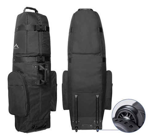 Bolsa De Viaje Con Ruedas Para Palos De Golf - 600 D, Negro.