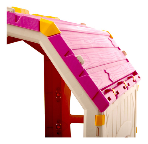 Casa De Juego Infantil Casita De Plastico Ram Happy 88 X 103 Rosa