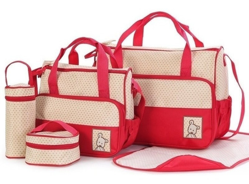 Set 5 Bolsas Panaleras Cambiador Bebe Botella Viaje Multiuso