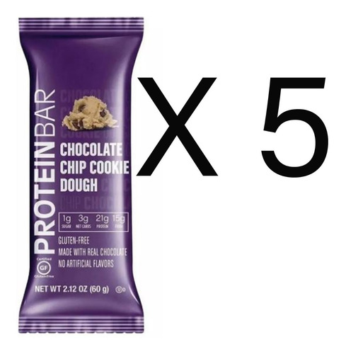 Barrita De Proteína Kirkland 60g Choco Chip Cookie 5pz
