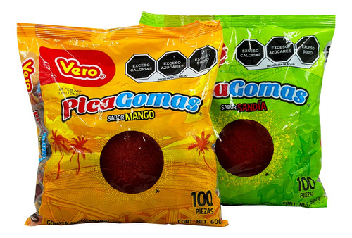 2 Pack Pica Gomas Mango Y Sandia