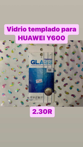 2.30 Protector De Pantalla Huawei Y600 Vidrio Templado