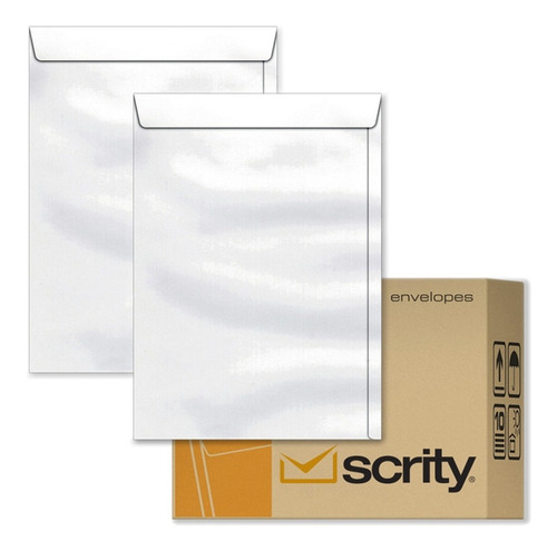 Envelope A4 Saco Branco 22 X 32 Cm Scrity 250 Unidades C/nfe