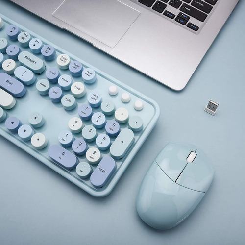 Mouse Y Teclado De Teclas Redondas De Pc | Inalambrico, A...