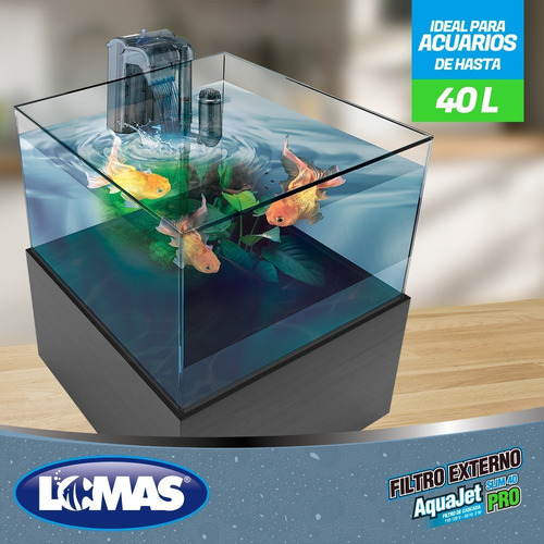 Imagen 3 de 4 de Filtro Externo De Cascada Aquajet Slim Pro 40 Litros Pecera