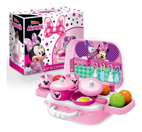 Set De Cocina De Minnie Coqueta Lonchera / Maleta-missi 