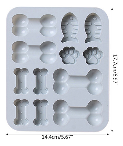 Molde De Silicona Con Forma De Pez Con Forma De Hueso Para G