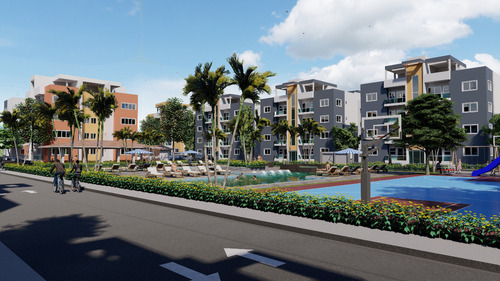 Imagen 4 de 15 de Apartamentos 3hab Listos 2025 C/areas Social, Piscina, Parque Infantil, Cancha Deportiva Y Jardines En Veron - Punta Cana
