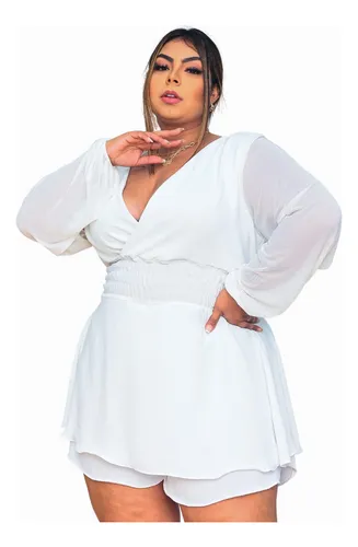 Macacão MySize com Cadarço Plus Size Feminino - Shapes