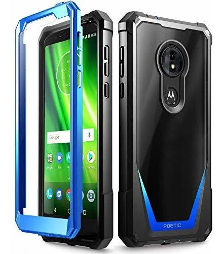 Funda Rigida Hibrida Moto G6 Play Forge Azul Poetic Guardian