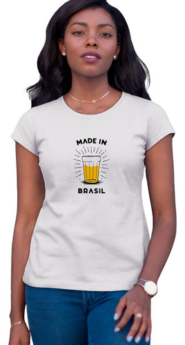 Playera Manga Corta De Made In Brasil Vaso De Cerveza