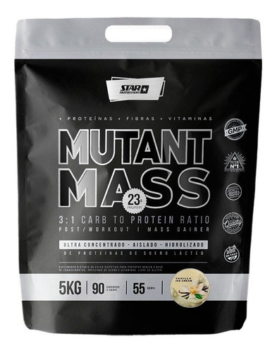 Mutant Mass N.o. X 5 Kg. Star Nutrition Sabor Vainilla Ice Cream