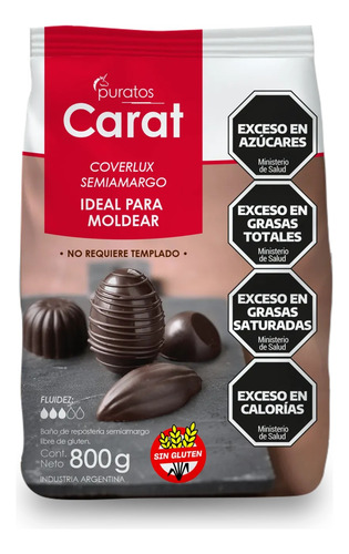 Chocolate Carat Semiamargo X 800 Grs - Puratos