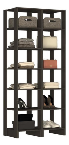 Estante Closet Yes 80cm Com 12 Prateleiras - Grafite