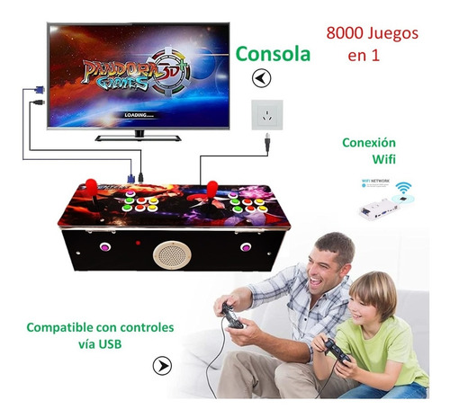 Tablero Arcade Multijuegos 70cms Juegos Populares Maquinita