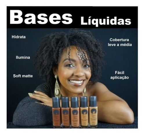 Base de maquiagem líquida Negra Rosa Base Líquida DARK tom dark 6 - 30mL 20g
