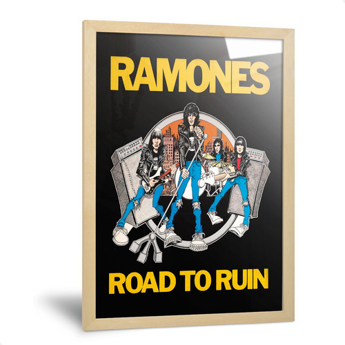 Cuadros Remeras The Ramones Road To Ruin Enmarcado 35x50cm