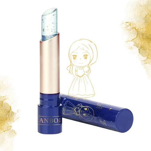 Labial Con 24k Cambia Color Con Temperatura 1pz Hidratante Color Azul Claro