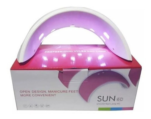 Cabina De Uñas Led Uv Sun 24w + Base + Top Coat + 5 Esmaltes