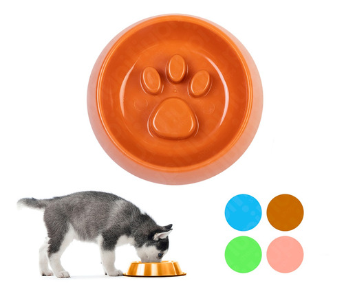 Comedero Huella Antireflujo Plato Perros Gatos 13cm