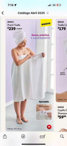 Practi Toalla De Baño Betterware Blanco Practi