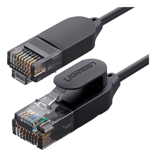 Cabo Rede Rj45 Cat6a Utp Ethernet Macho 0.5 Metro Preto