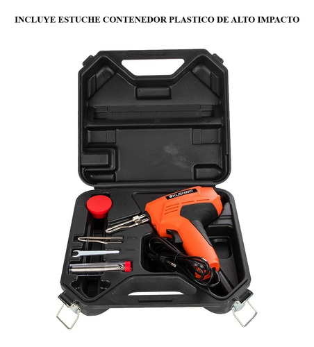 Imagen 2 de 10 de Soldadora Estaño Pistola 100 W Soldador Cautin + Estuche