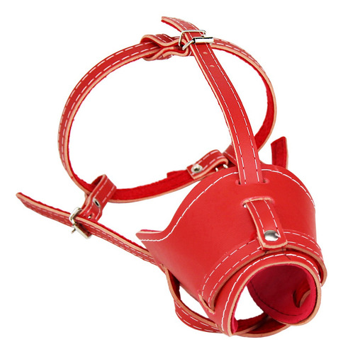 Focinheiras Cães Cachorros Focinheira Ajustável De Cachorro Cor Vermelho