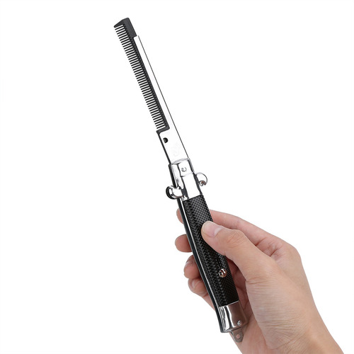 Hombres Peine Cuchillo De Bolsillo Cepillo De Pelo Automátic