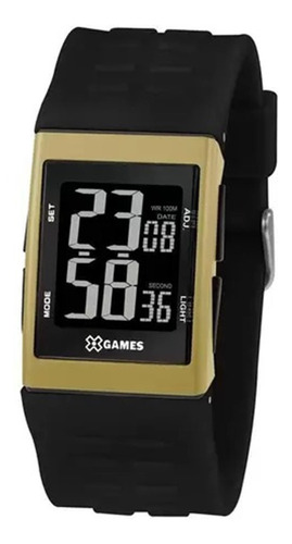 Relógio X-games Masc Digital Xgppd119 Pxpx Quadrado Dourado