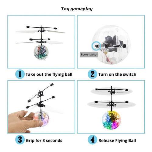Mini Dron Volador Sensor De Mano Con Luces Led Recargable
