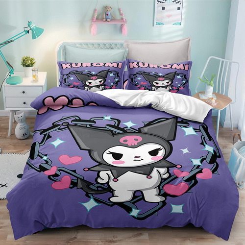 . Kuromi, Juego De Fundas Nórdicas Blandas De Tamaño Único