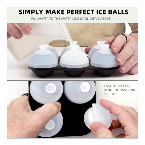 Honyao Whisky Ice Ball Ball Ball Maker De 2 Pulgadas Con El