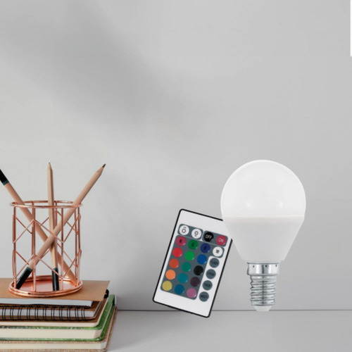 Ampolleta Led Eglo E14 Con Ctrl Remoto Incl Cod 10682 Luz Blanco cálido