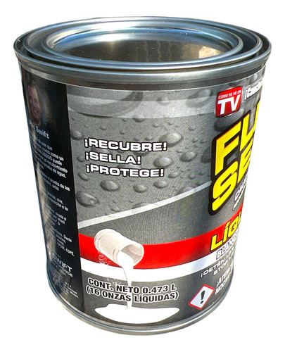 Pegamento Flex Seal Negro Liquido Sellador De Fugas 473ml Color Blanco