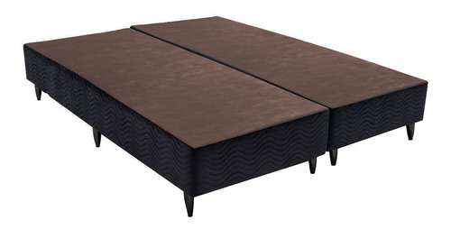 Base Sommier Camurça Preto Super King (193x203x30) - Ortobom