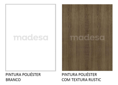 Guarda Roupa Madesa Mônaco 3 Portas Correr Espelho Com Pés Cor Branco/rustic 10939B1ECP