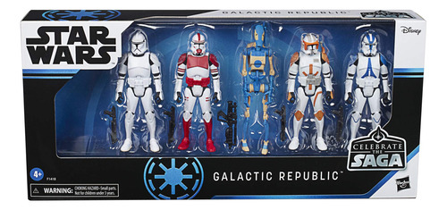 Figuras Star Wars República Galáctica 5-pack Hasbro 10 Cm