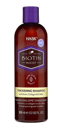 Imagen 1 de 6 de Hask Shampoo Biotin Boost 355 Ml