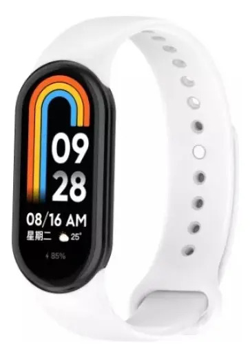 Malla Banda Silicona Pulsera Corres Para Xiaomi Mi Band 8 Blanco