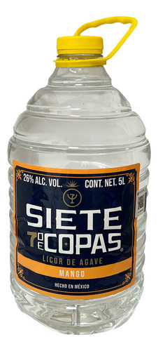 Licor De Agave 7 Siete De Copas Mango Pet 5000 Ml